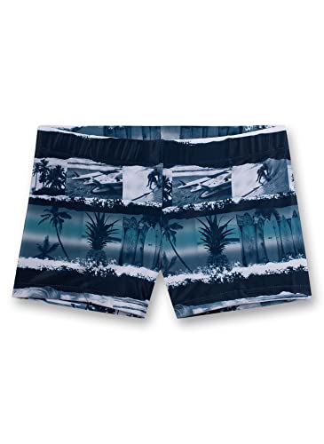 Sanetta Badeshorts Palmen, Surfer,blau Gemustert 440537 gr.176 von Sanetta