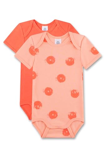 Sanetta Baby-Body kurzarm (Doppelpack) orange Kugelfisch | Hochwertiger und nachhaltiger Body für Mädchen aus Bio-Baumwolle. Inhalt: 2er Set Baby Body von Sanetta