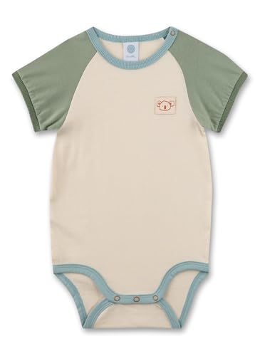 Sanetta Body Kurzarm Beige | Hochwertiger und nachhaltiger Body für Jungen aus Bio-Baumwolle. Inhalt: Baby Body 092 von Sanetta