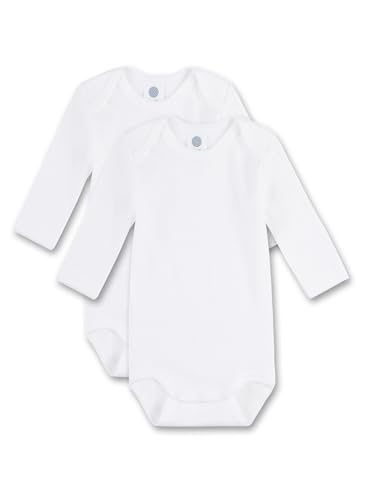 Sanetta Baby-Body langarm (Doppelpack) weiß | Hochwertiger und nachhaltiger Body für Babys aus Bio-Baumwolle. Inhalt: 2er Set Baby Body von Sanetta