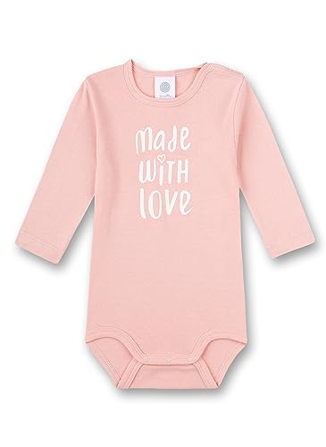 Sanetta Baby-Body langarm rosa Made with love | Hochwertiger und nachhaltiger Body für Mädchen aus Bio-Baumwolle. Baby Body von Sanetta