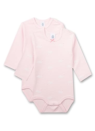 Sanetta Body langarm (Doppelpack) Rosa | Hochwertiger und nachhaltiger Body für Mädchen aus Bio-Baumwolle. Inhalt: 2er-Set Baby Body 062 von Sanetta