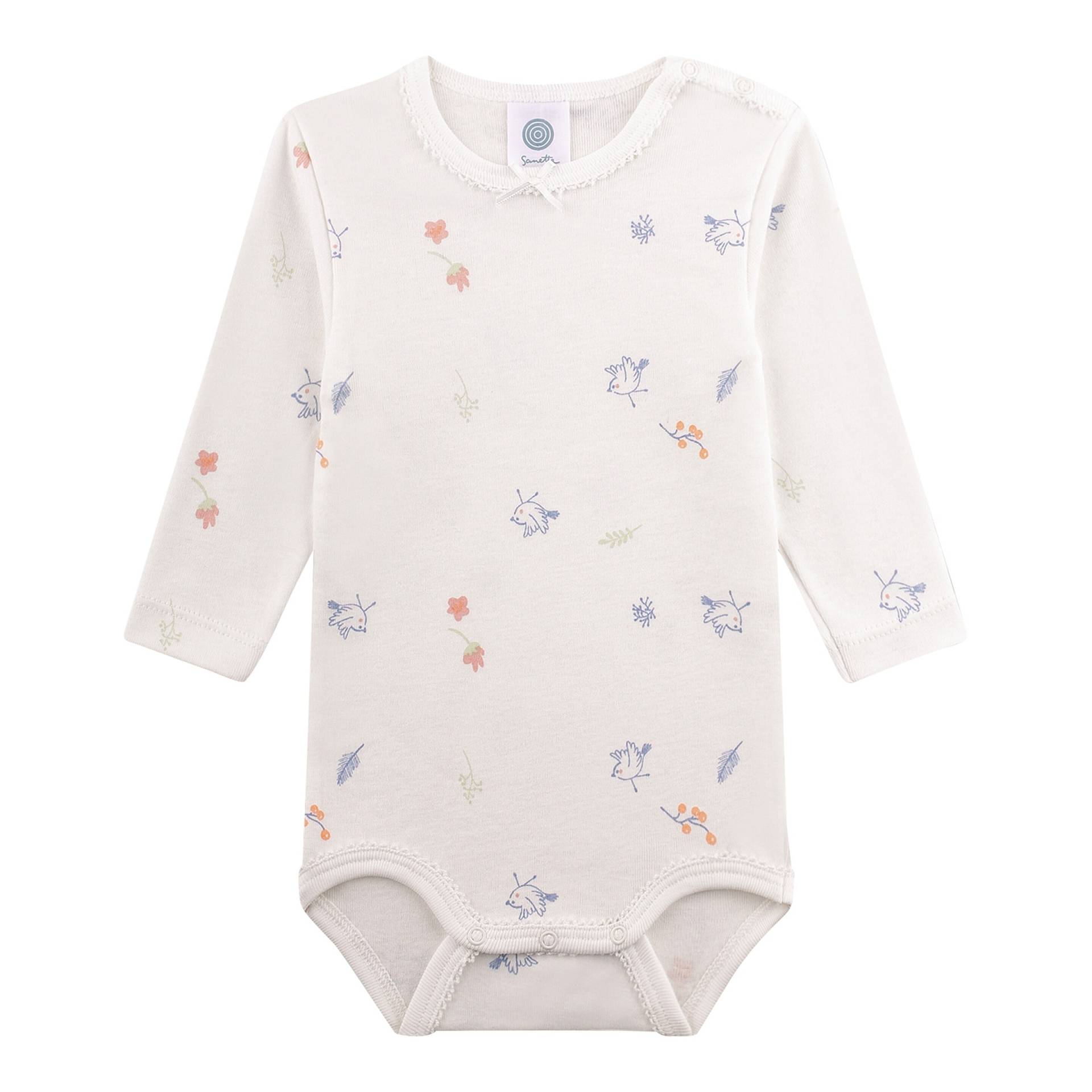 Sanetta Body langarm Vögel von Sanetta