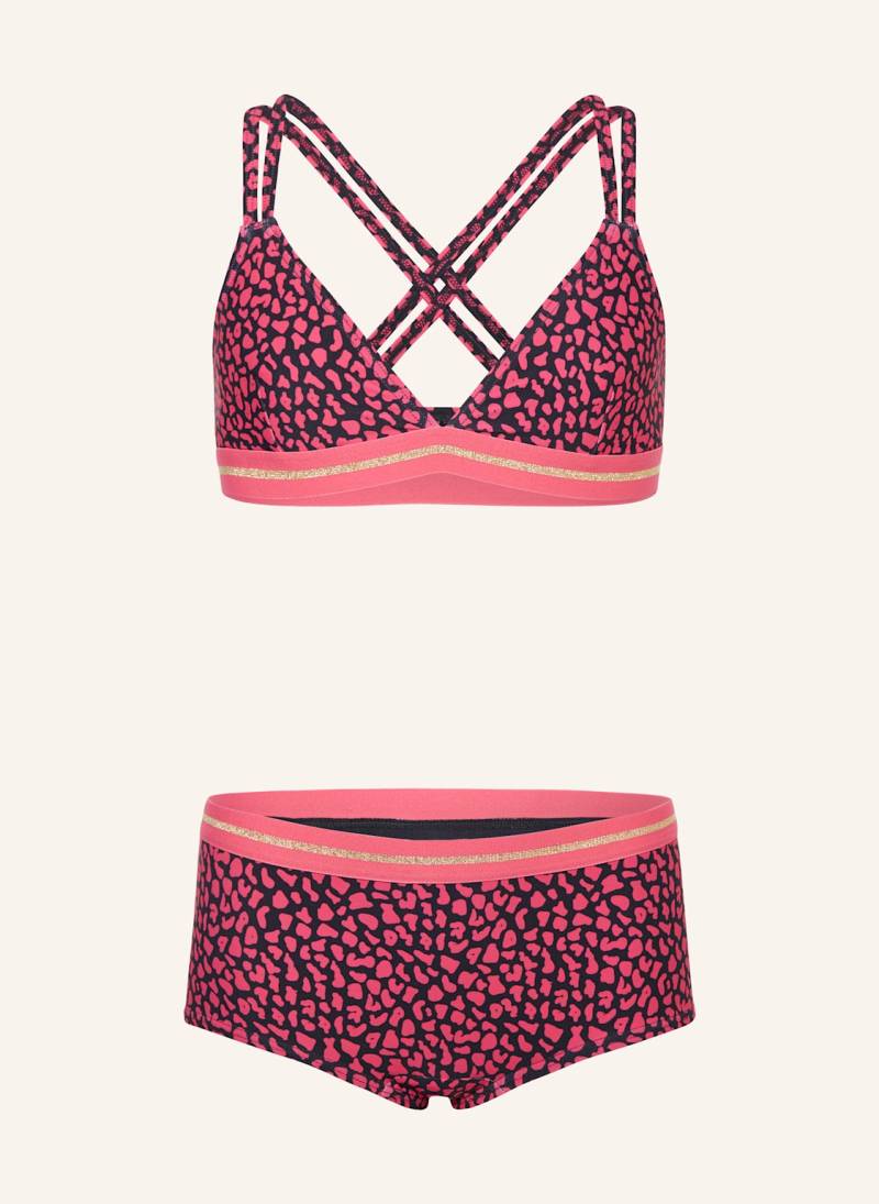 Sanetta Bralette-Bikini Mit Uv-Schutz 50+ Mit Glitzergarn pink von Sanetta