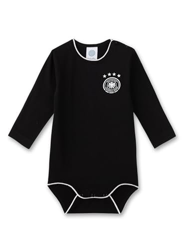 Sanetta DFB-Body schwarz | Hochwertiger und bequemer Body für Babys aus Baumwoll-Mix. Baby Body von Sanetta