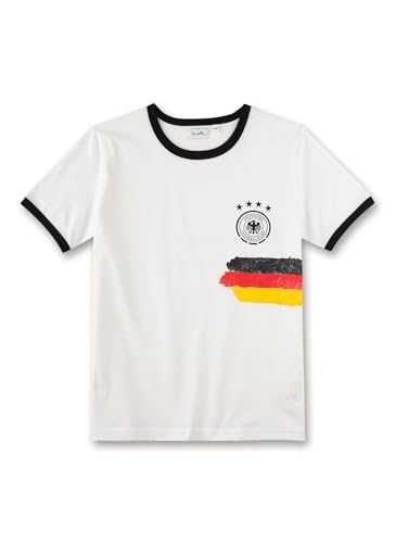 Sanetta DFB-Fanshirt Off-White | Hochwertiges und gemütliches Shirt aus Baumwolle für Mädchen & Jungen. Kinder Bekleidung 128 von Sanetta