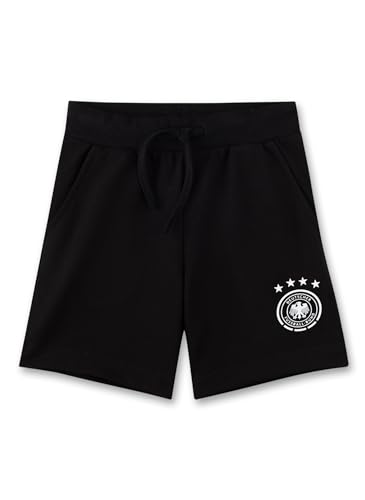 Sanetta DFB-Sweatshorts Schwarz | Praktische und Bequeme Kurze Sweathose aus Baumwoll-Mix für Mädchen & Jungen. Kinder Bekleidung von Sanetta