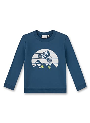 Sanetta Jungen 126295 Sweatshirt, sea Blue, 92 von Sanetta