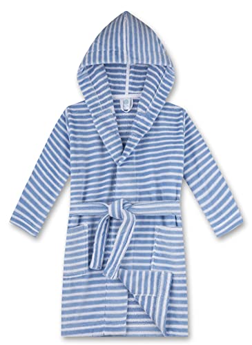 Sanetta Jungen-Bademantel Hellblau | Hochwertiger und kuscheliger Bademantel aus einem Baumwoll-Mix für Jungen. Bademantel für Jungen 140 von Sanetta