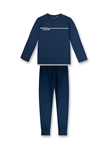 Sanetta Jungen-Schlafanzug Blau | Bequemer Schlafanzug für Jungen lang. | Pyjamaset Größe 140 von Sanetta