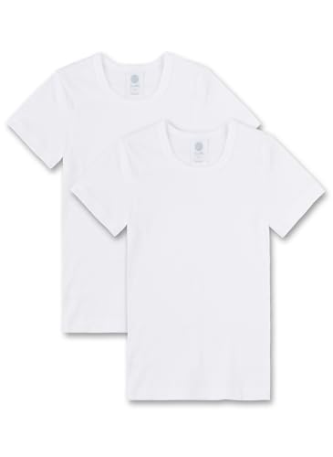 Sanetta Jungen-Unterhemd (Doppelpack) | Hochwertiges und nachhaltiges Unterhemd für Jungen aus Baumwolle. Inhalt: 2er Set Unterwäsche für Jungen 104 von Sanetta