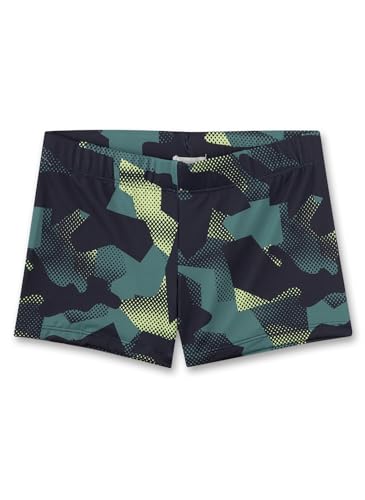 Sanetta Jungen-Badehose Grau Camouflage | Bequeme und schnell trocknende Badehose aus recyceltem Polyester für Jungen. Bademode für Kinder 104 von Sanetta