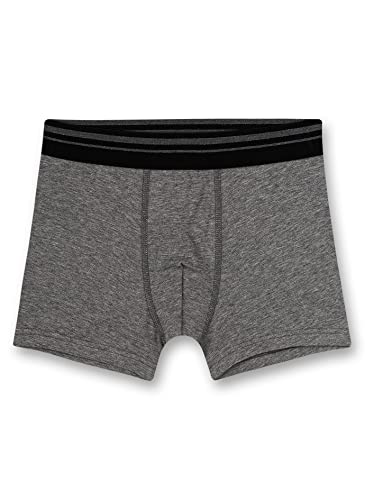 Sanetta Jungen-Hipshorts Graumelange | Hochwertige und nachhaltige Unterhose für Jungen aus Baumwolle. Unterwäsche für Jungen 140 von Sanetta