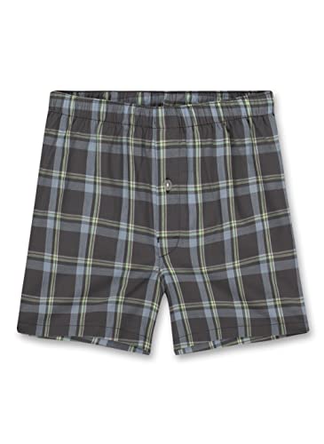 Sanetta Jungen Boxershorts/Webshorts, grau kariert 347666 gr.188 von Sanetta