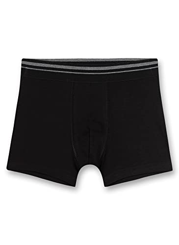 Sanetta Jungen-Hipshorts Schwarz | Hochwertige und nachhaltige Unterhose für Jungen aus Baumwolle. Unterwäsche für Jungen 140 von Sanetta