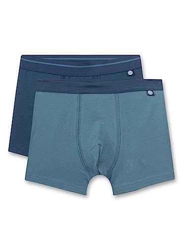 Sanetta Jungen-Hipshorts (Doppelpack) Blau | Hochwertige und nachhaltige Boxer für Jungen aus Bio-Baumwolle. | Inhalt: 2er-Set Unterwäsche für Jungen 104 von Sanetta