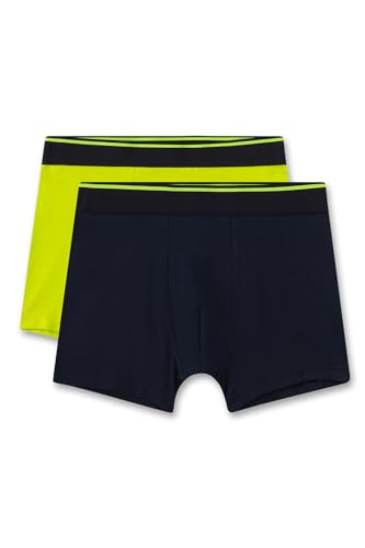 Sanetta Jungen-Hipshorts (Doppelpack) blau | Hochwertige und nachhaltige Unterhose für Jungen aus Baumwoll-Mix. Inhalt: 2er Set Unterwäsche für Jungen 128 von Sanetta