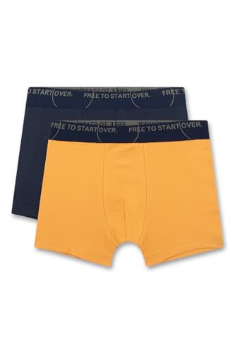 Sanetta Jungen-Hipshorts (Doppelpack) blau | Hochwertige und nachhaltige Unterhose für Jungen aus Baumwoll-Mix. Inhalt: 2er Set Unterwäsche für Jungen 164 von Sanetta