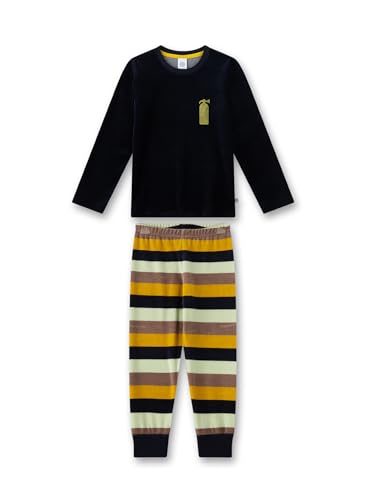 Sanetta Jungen Nicki Schlafanzug,schwarz-gelb gestreift 233370 gr.140 von Sanetta