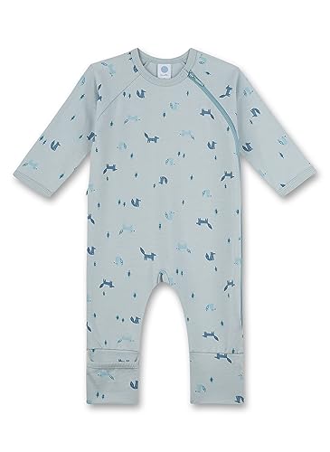 Sanetta Jungen-Overall Hellblau | Praktischer und bequemer Strampler aus Bio-Baumwolle für Jungen. Baby Overall 062 von Sanetta