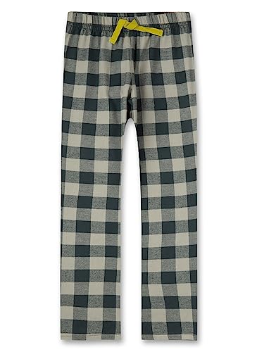 Sanetta Jungen-Pyjamahose Dunkelgrau | Bequemer Schlafhose für Jungen lang. | Flanellhose Größe 128 von Sanetta