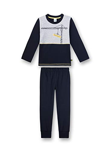 Sanetta Jungen Schlafanzug BAUKRAN/KRAN,schwarz-grau 232434 gr.104 von Sanetta