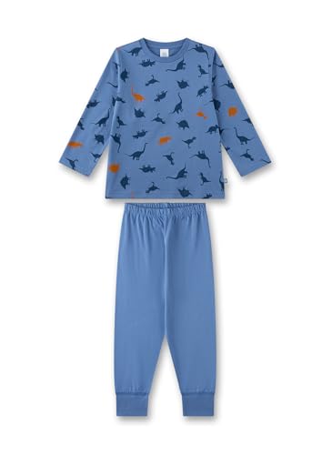 Sanetta Jungen-Schlafanzug lang blau | Hochwertiger und bequemer Schlafanzug aus Baumwolle für Jungen. Pyjamaset für Jungen 128 von Sanetta