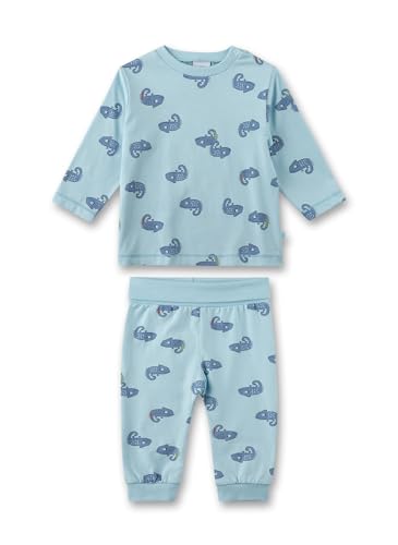Sanetta Jungen-Schlafanzug Blau | Nachhaltiger und bequemer Schlafanzug aus Bio-Baumwolle für Jungen. Baby Schlafanzug 086 von Sanetta
