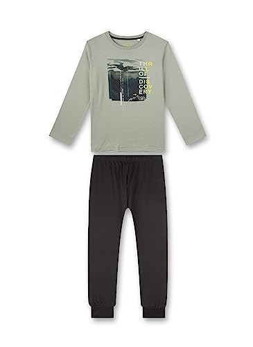 Sanetta Jungen-Schlafanzug Dunkelgrau | Bequemer Schlafanzug für Jungen lang. | Pyjamaset Größe 164 von Sanetta