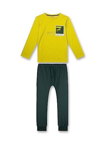 Sanetta Jungen-Schlafanzug Gelb | Bequemer Schlafanzug für Jungen lang. | Pyjamaset Größe 176 von Sanetta