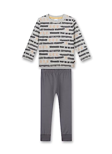Sanetta Jungen-Schlafanzug Grau | Bequemer Schlafanzug für Jungen lang. | Pyjamaset Größe 128 von Sanetta