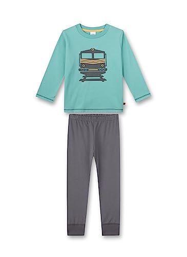 Sanetta Jungen-Schlafanzug Grün | Bequemer Schlafanzug für Jungen lang. | Pyjamaset Größe 116 von Sanetta