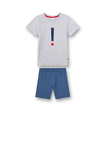 Sanetta Jungen Schlafanzug kurz grau Pyjamaset, hellgrau Melange, 104 von Sanetta