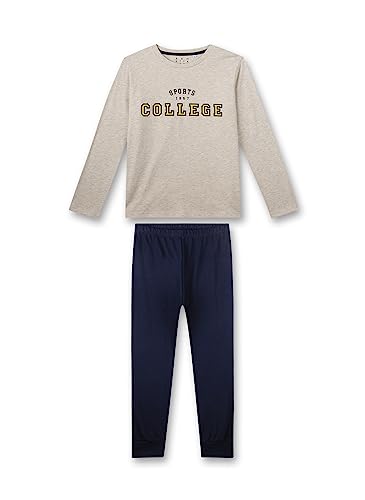 Sanetta Jungen-Schlafanzug lang Beige | Bequemer Schlafanzug für Jungen lang. | Pyjamaset Größe von Sanetta