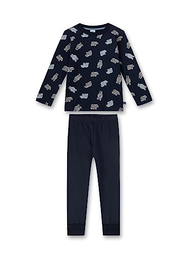 Sanetta Jungen-Schlafanzug lang Blau | Bequemer Schlafanzug für Jungen lang. | Pyjamaset Größe von Sanetta