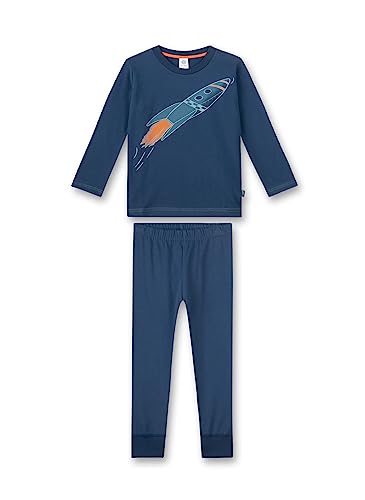 Sanetta Jungen-Schlafanzug lang Blau | Bequemer Schlafanzug für Jungen lang. | Pyjamaset Größe von Sanetta