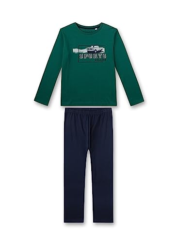 Sanetta Jungen-Schlafanzug lang Grün | Bequemer Schlafanzug für Jungen lang. | Pyjamaset Größe 164 von Sanetta
