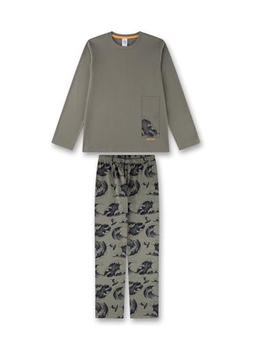 Sanetta Jungen-Schlafanzug lang grau | Hochwertiger und bequemer Schlafanzug aus Baumwolle für Jungen. Pyjamaset für Jungen 140 von Sanetta