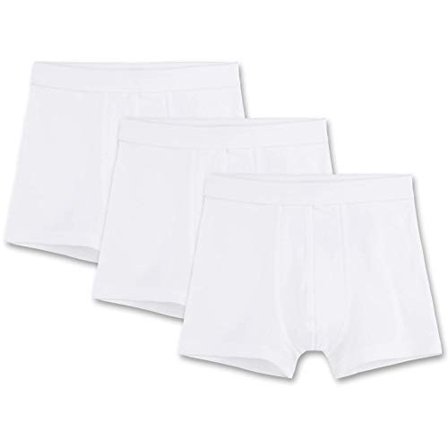 Sanetta Jungen Shorts 3er Pack - Pant, Unterhose, Organic Cotton, 104-176, weiß (140 (8-9 Years)) von Sanetta