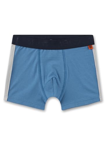 Sanetta Jungen-Shorts Blau | Hochwertige und nachhaltige Unterhose für Jungen aus Bio-Baumwolle. Unterhose mit Webbund | Unterwäsche für Jungen von Sanetta