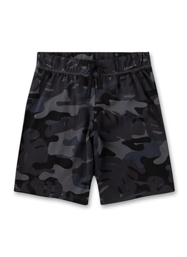 Sanetta Jungen-Shorts Grau | Hochwertige und Bequeme Schlafshorts aus Baumwolle für Jungen. Kurze Schlafhose mit Camouflage-Allover | Nachtwäsche für Jungen von Sanetta