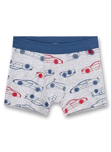 Sanetta Jungen-Shorts Graumelange | Hochwertige und nachhaltige Unterhose für Jungen aus Baumwolle. Unterwäsche für Jungen 140 von Sanetta