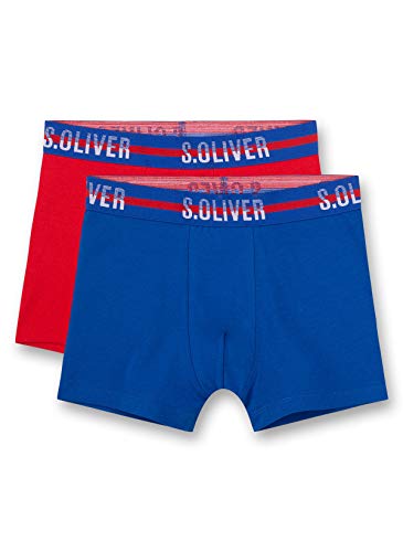 Sanetta Jungen Shorts im Doppelpack Boxershorts, Blau (Nautical Blue 50060), (Herstellergröße: 176) (2er Pack) von s.Oliver