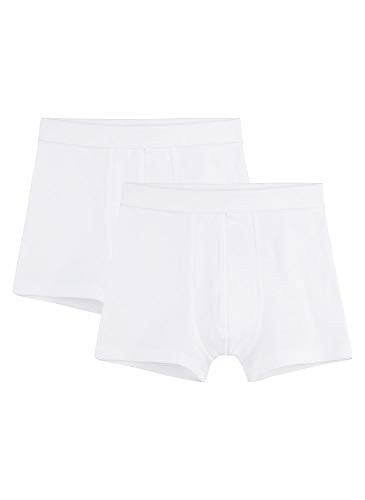 Sanetta Jungen Shorts im Doppelpack aus Bio-Baumwolle - Made in Europe - weiß (01), 104 von Sanetta