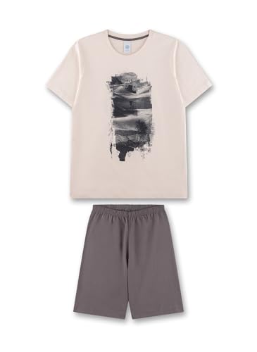 Sanetta Jungen Shorty/kurzer Schlafanzug,weiß-grau 245836 gr.164 von Sanetta