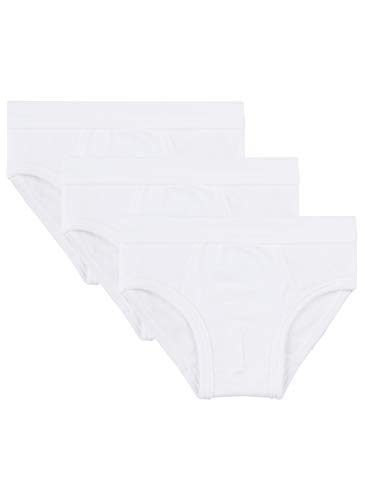 Sanetta Jungen Slip im Dreierpack aus Bio-Baumwolle - Made in Europe - weiß (01), 104 von Sanetta