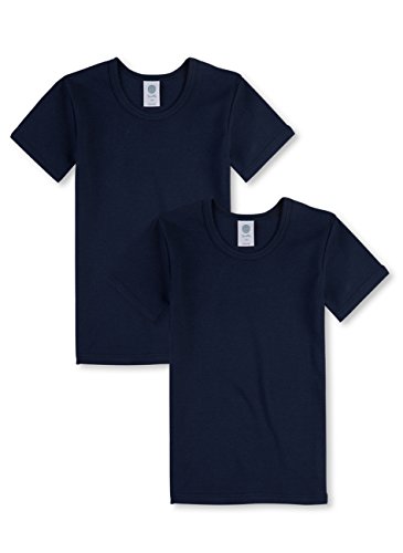 Sanetta Jungen T-Shirt halbarm im Doppelpack aus Bio-Baumwolle - Made in Europe - Neptun (50226), 116 von Sanetta
