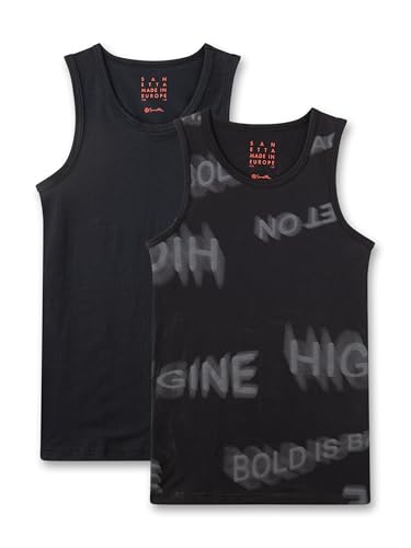 Sanetta Jungen-Unterhemd (Doppelpack) dunkelblau | Hochwertiges und nachhaltiges Unterhemd für Jungen aus Baumwoll-Mix. von Sanetta