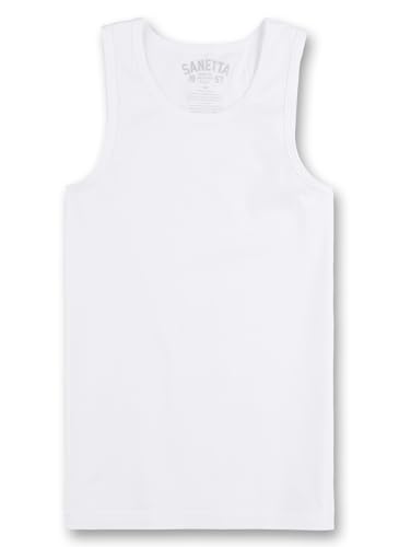 Sanetta Jungen Unterhemd, Weiß (White 10), 128 von Sanetta