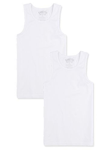 Sanetta Jungen Unterhemd im Doppelpack - weiß (01), 128 von Sanetta